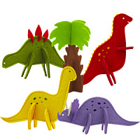 3D пазлы из фетра Мир динозавров     