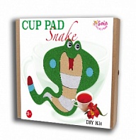 Felt puzzles and appliques Cup pad "Snake"