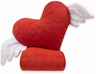 День всех влюбленных Плед-игрушка Сердце (Красное)