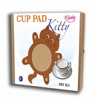Felt puzzles and appliques Cup pad "Kitty"