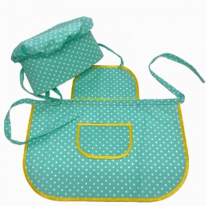 Chef's hat and apron (mint)