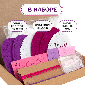 Набор для шитья Пасхальные яйца своими руками (розовый), Санта Лючия