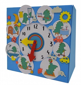 Teaching clock "Dinosaur"