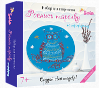 Vase, mural and plate decoration Dot painting "Owl"