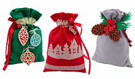 Сумки, рюкзаки, мешки и кошельки Мешки для подарков с аппликацией (текстиль) 3 шт.