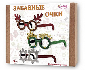 Забавные очки (олень, с новым годом, снежинка)