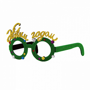 Забавные очки (олень, с новым годом, снежинка)