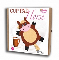 Felt puzzles and appliques Cup pad "Horse"