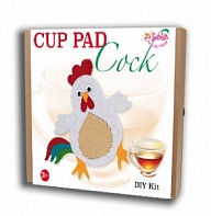 Felt puzzles and appliques Cup pad "Cock"