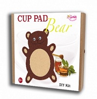 Felt puzzles and appliques Cup pad "Bear"