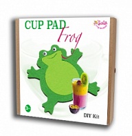 Felt puzzles and appliques Cup pad "Frog"