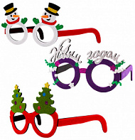 Декор масок и очков своими руками Забавные очки (снеговики, с новым годом, елки)
