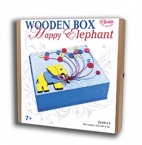 Wooden box "Happy Elephant"