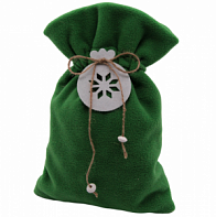 Мешки для подарков Мешок зеленый с шариком
