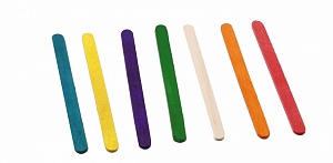 Палочки цветные плоские 400шт 75*5мм