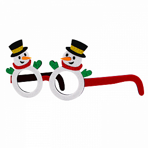 Забавные очки (снеговики, с новым годом, елки)