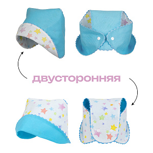 Панама детская двусторонняя, Голубая, Санта Лючия
