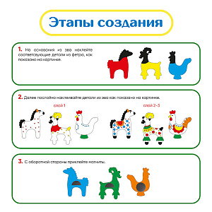 Магниты своими руками, в стиле Дымковской росписи , Санта Лючия